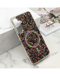 Futrole GLAM GLOW MagSafe za Samsung A556B Galaxy A55 5G, crna - F121220