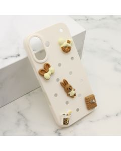 Maska TOY za iPhone 16, bela