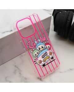 Maska PRINT PARTY za iPhone 15 Pro, roza - F122394