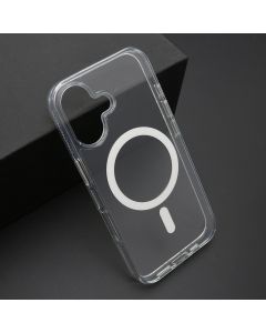 Futrola COLOR FRAME MagSafe za iphone 16, srebrna (providna)