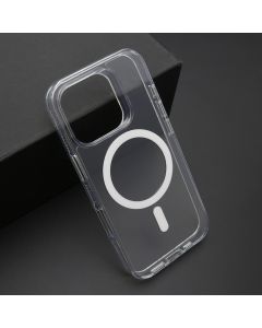 Futrola COLOR FRAME MagSafe za iPhone 16 Pro, srebrna (providna)