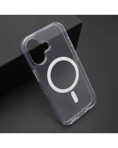 Futrola COLOR FRAME MagSafe za iPhone 17, srebrna (providna)