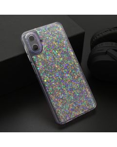 Maska za Samsung Galaxy A07 ljubičasta CRYSTAL GLOW