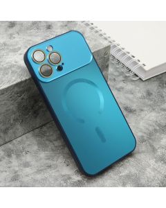 Maska za iPhone 13 Pro Max (67) COLOR METAL MagSafe plava (small camera)