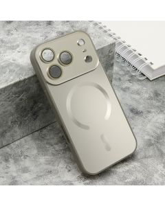 Maska za iPhone 17 Pro (63) COLOR METAL Magsafe siva (small camera)