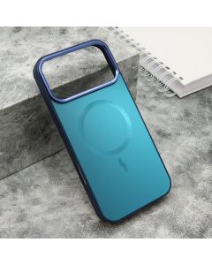 Maska za iPhone 17 Pro Max (69) COLOR METAL Magsafe plava (big camera)