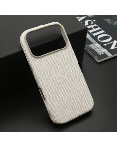 Maska za iPhone 17 Pro (63) WOVEN TOUCH MagSafe bela
