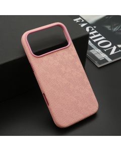 Maska za iPhone 17 Pro Max (69) WOVEN TOUCH MagSafe roze