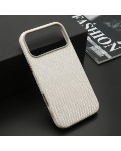 Maska za iPhone 17 Pro Max (69) WOVEN TOUCH MagSafe bela