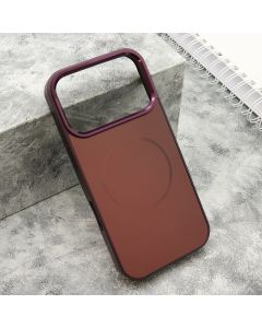 Futrola COLOR METAL MagSafe za iPhone 18 Pro, tamno crvena