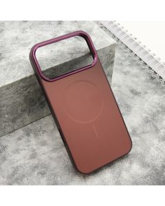 Futrola COLOR METAL MagSafe za iPhone 18 Pro Max, tamno crvena
