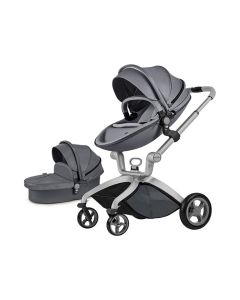 HOT MOM Kolica dark grey 2u1 (sportsko sediste+korpa) - F22D.GREY