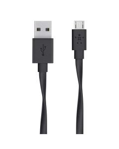 BELKIN Flat kabl USB-A na Micro USB, F2CU046BT06-BLK, 1.8 m, crna - F2CU046BT06-BLK