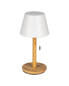 Get and Give LED stona lampa Lira, Bambus, Punjiva 1800mAh, 3 boje svetla, Upravljanje užetom