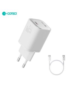 Kucni punjac Coteci iH-141 45W GaN sa PD na Type C kablom beli