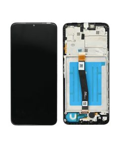 LCD za Samsung A226B/Galaxy A22 5G (GH81-20694A) + touch screen + frame Black FULL ORG-SP