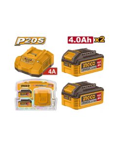 Set baterije i punjača FBCPK2013E 2x4,0Ah SUPER INGCO