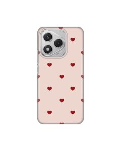 Maska za Honor 400 Lite Beige Hearts Silikonska Print