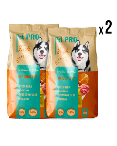 PET PRO Suva hrana za pseFish 12kg, 2 pakovanja - 3360150