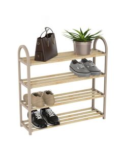 LEMON PLANET Drveni cipelarnik sa 4 police Fixwood, braon