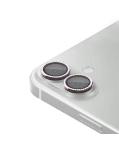 Zastita za kameru DIAMOND za iPhone 16/16 Plus, roza - FL11429