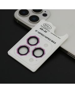 Zastita za kameru OCTAGON DIAMOND za iPhone 16 Pro/16 Pro Max, crvena - FL11468