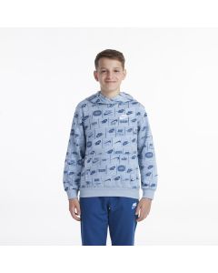 NIKE Duks sa kapuljačom k nsw club ft hdy aop BG - FN8741-440S