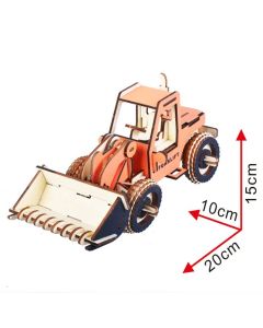 3D drvena slagalica-Buldožer - 18-1-1-1