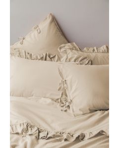 DEKOR DOM Set posteljine Issimo popline double, Frill peach - 040637
