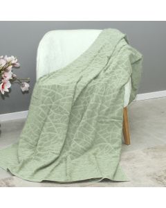 DEKOR DOM Frotir prekrivač STONE 200x210 - LIGHT GREEN - 024541