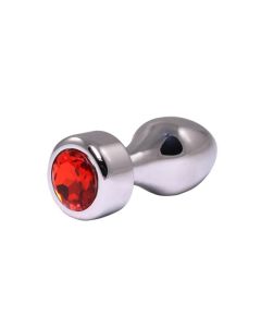 Metalni analni dildo sa crvenim dijamantom 8cm - ft001033