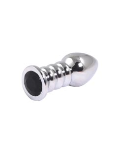 Metalni analni dildo sa crnim dijamantom 10cm - ft001057
