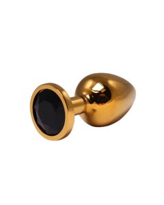Srednji zlatni analni dildo sa crnim dijamantom - ft001062