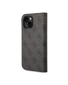 Maska za iPhone 14 na preklop Guess PC/ TPU 4G Metal Camera Outline Book crna - GUBKP14SHG4SHK
