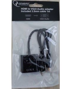 A-HDMI-VGA-06 ** Gembird  HDMI to VGA + AUDIO adapter cable, single port (alt A-HDMI-VGA-03, 439)