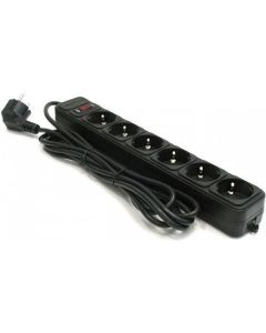 SPG6-B-10 (3G1.5) ** Gembird produzni kabl sa zastitom 6 uticnica (3x1.5mm,16A,3500W) 3m black (527)