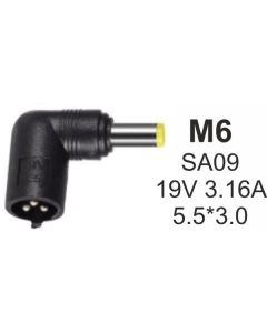 NPC-SA09 (M6) Gembird konektor za punjac 60W-19V-3.16A, 5.5x3.0mm PIN
