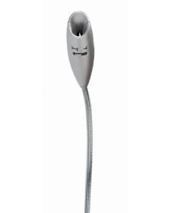 MIC-DU-01 Gembird Desktop mikrofon sa integrisanom zvucnom karticom, savitljivo telo, silver, 3.5mm