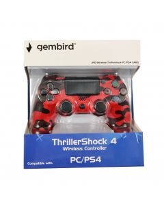 JPD-Wireless-Thrillershock PC/PS4 CAMO RED Gembird Bezicni gamepad sa dvostrukom vibracijom v2