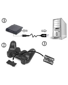 JPD-THRILLERSHOCK 3 ** Gembird Bezicni gamepad sa dvostrukom vibracijom, PS2 / PS3 / PC (737)