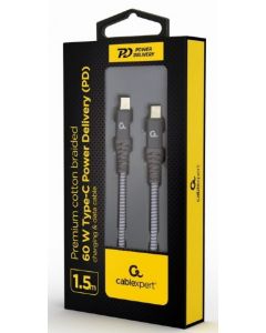 CC-USB2B-CMCM60-1.5M Gembird 60W Type-C Power Delivery (PD) premium charging & data cable, 1.5m