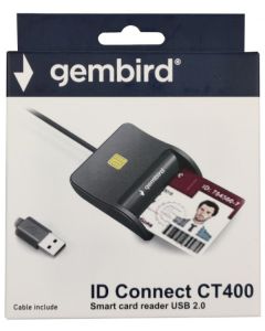 CRDR-CT400 ** Gembird Smart card reader USB 2.0 Citac za licne karte, saobracajne, bankarske (599)