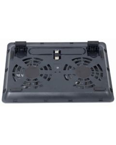 NBS-2F15-05 Gembird hladnjak za laptop, 15.6 2x125mm Fan, USB, 340x250mm, Ergo Stand