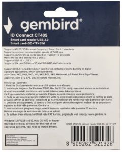 CRDR-CT405 ** Smart card reader USB2.0 Citac licne karte, sobracajne bank. +SD+TF+SIM reader (959)