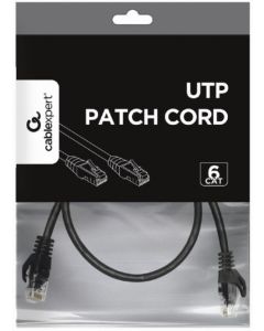 PP6U-0.25M/BK Gembird Mrezni kabl, CAT6 UTP Patch cord 0.25m black
