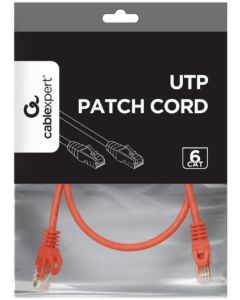 PP6U-0.5M/R Gembird Mrezni kabl, CAT6 UTP Patch cord 0.5m red