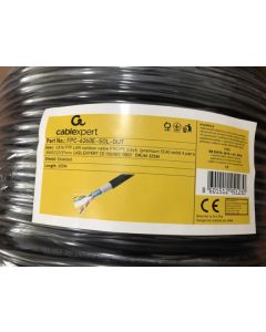 FPC-6260E-SOL-OUT *Gembird, FTP cat.6 Outdoor, solid 23AWG, 0.57mm PREMIUM CCA kotur pun presek 305m
