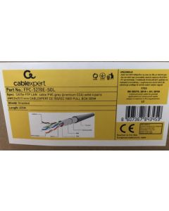 FPC-5270E-SOL Gembird, FTP cat5E Indoor, solid 24AWG, 0,51mm PREMIUM CCA kotur pun presek 305m