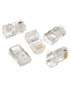 LC-8P8C-001/10  Modular plug RJ45 8P8C 30u CAT5 UTP gold plated, 10 u pakovanju / CENA PO PAKOVANJU