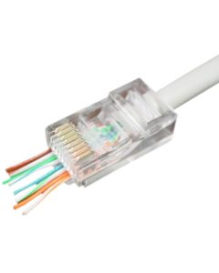LC-PTU-01/100 Gembird Universal pass-through modular CAT5 UTP plug 8P8C, 100u pak /CENA PO PAKOVANJU